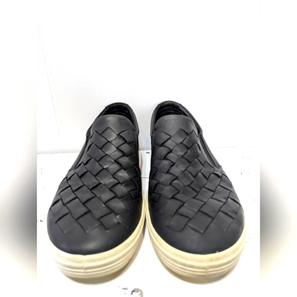 Ecco Soft 7 Woven Leather Slip On Shoes Two‎ Pair Lot Black Pink Size 8 Or 39